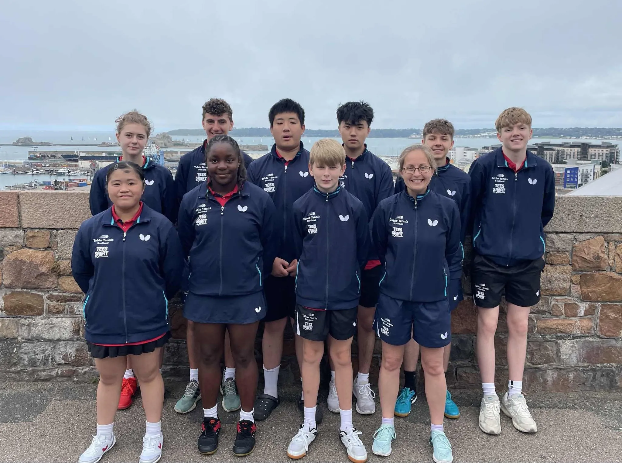 Aberdeen Table Tennis Academy contingent competing at the British Senior Schools Championships in Jersey